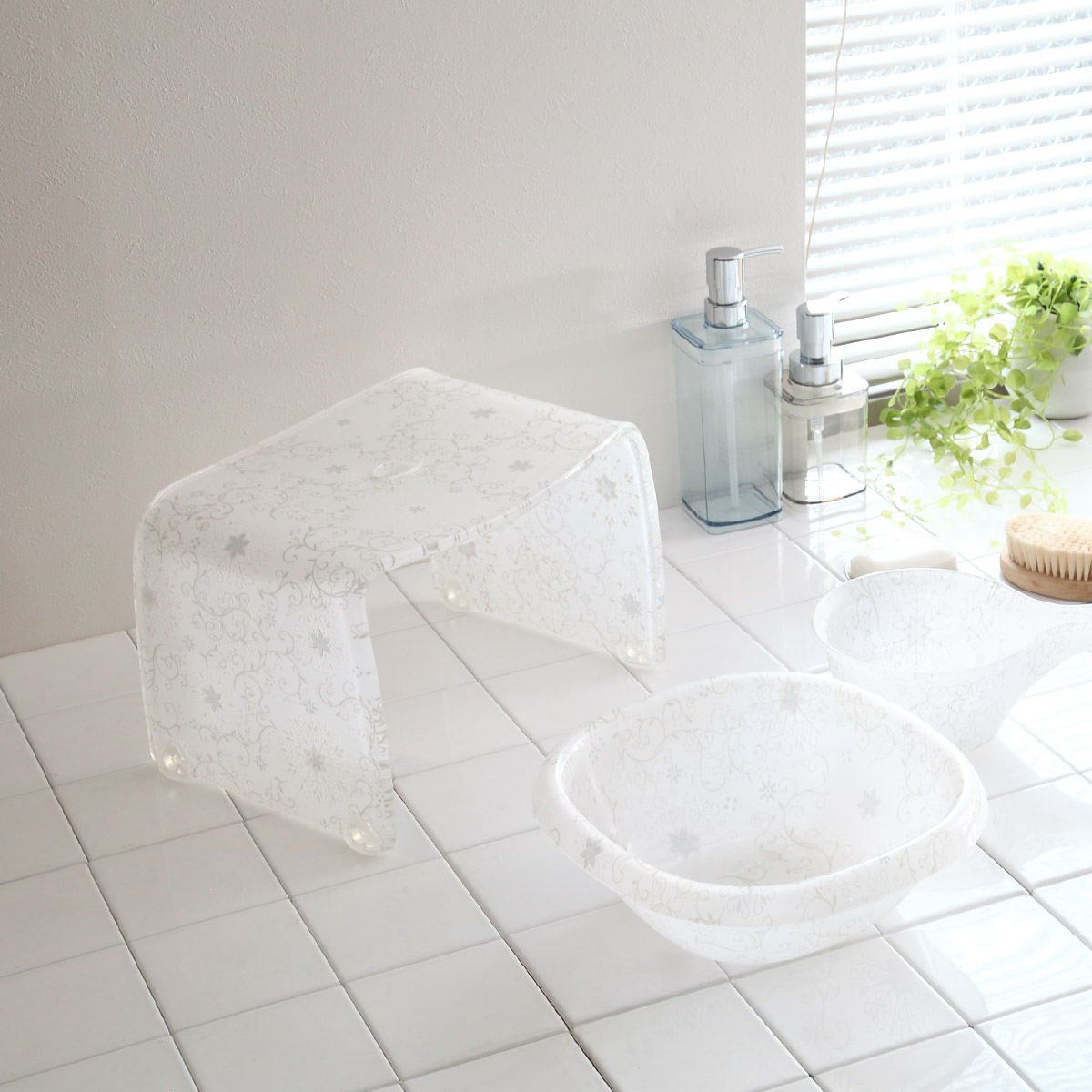 風呂椅子 フィルロシュシュ アクリル 20cm （ 風呂イス 風呂いす バス