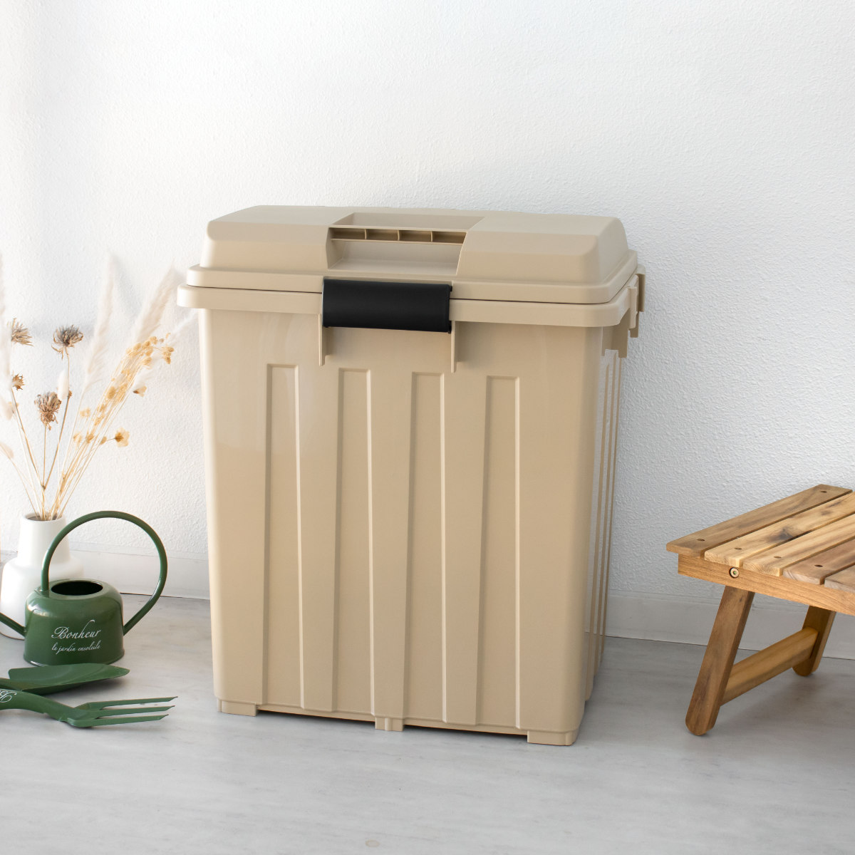 TONBO（新輝合成） ゴミ箱 90L 屋外兼用 同色4個セット 連結ハンドル