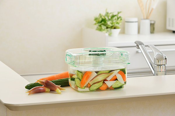 TONBO（新輝合成） 漬物容器 即席つけもの器 角型 900ml プラスチック