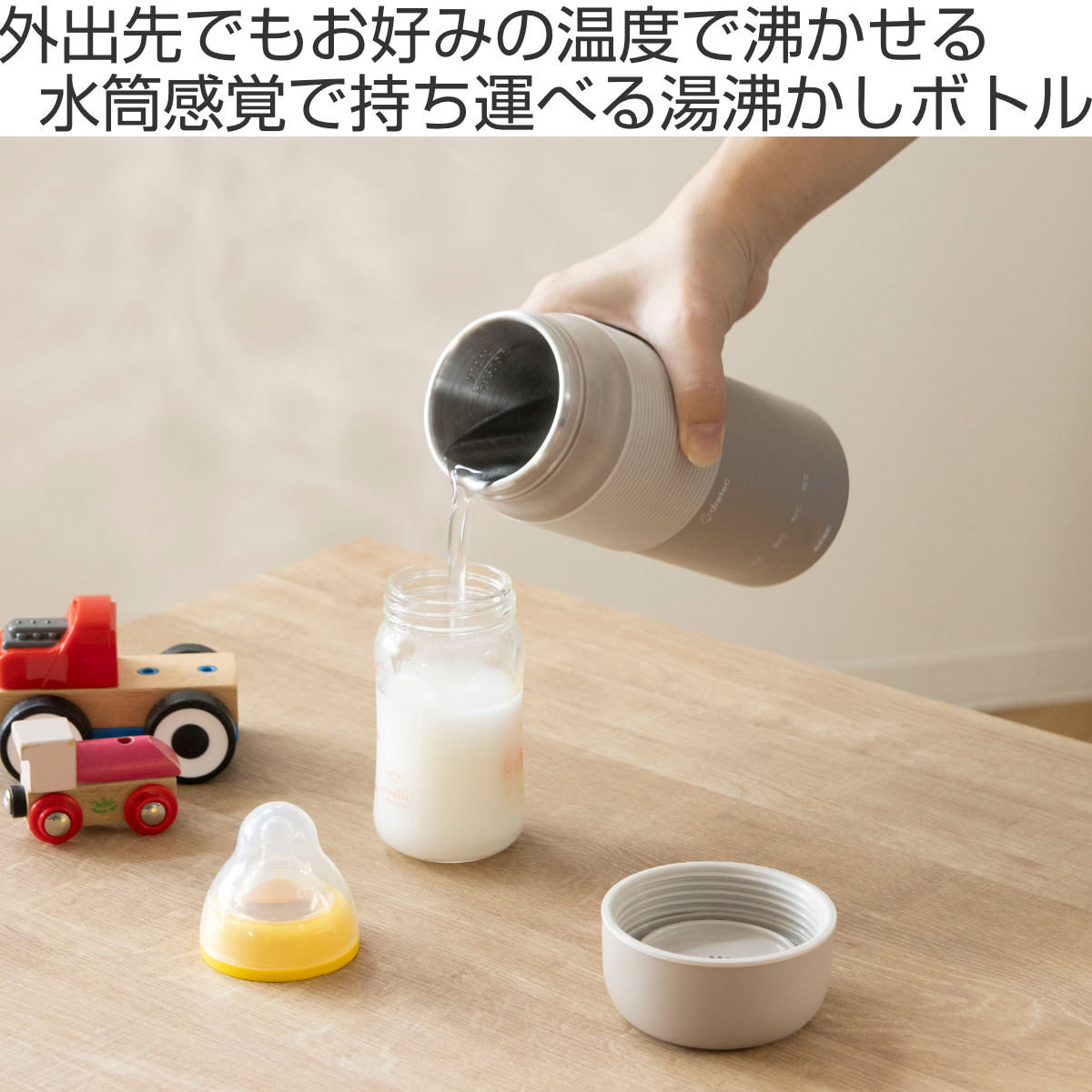 湯沸かしボトル 400ml 温度調節機能付き ...の詳細画像1