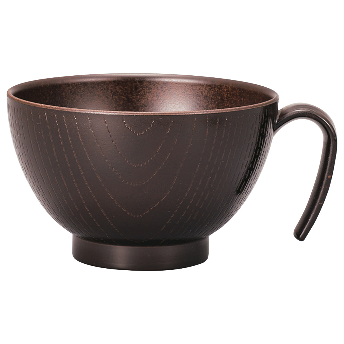 汁椀 レンジ手付 木目椀 L ( 600ml ...の詳細画像1
