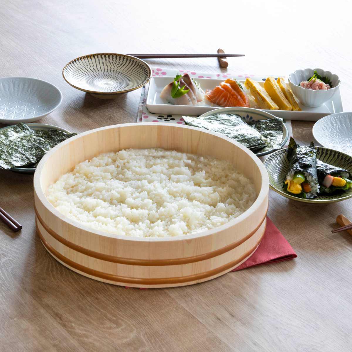 パール金属 すし桶 寿司桶 飯台 木製 30cm 約4合用 和の里 （ 木製飯台