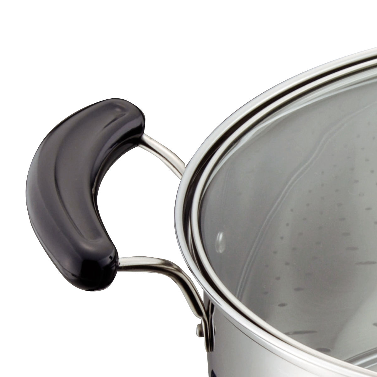 パール金属 両手鍋 26cm IH対応 2段蒸し器 だんらん ガラス蓋付き