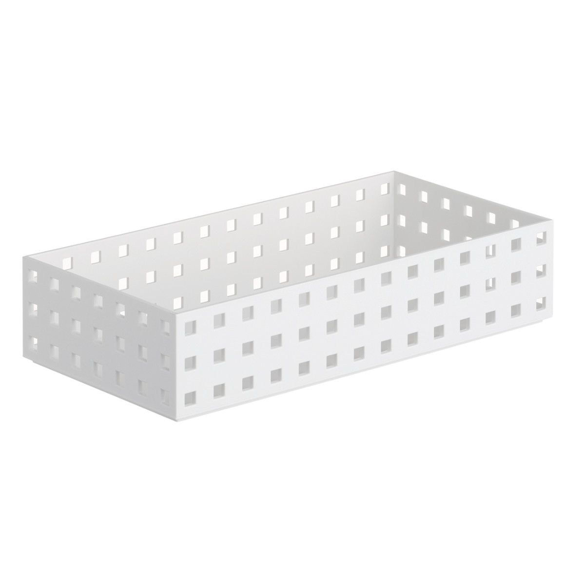 ヒスクローネ フリル付きホワイト収納ボックス ヒスクローネ フリル