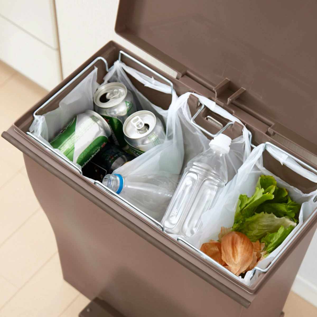 ゴミ箱 kcud 39L 横型 ワイド ペールカラー （ ごみ箱 クード 45Lゴミ袋対応可 45Lリットル袋 ダストボックス キッチン スリム ふた付き 分別 ） | ブランド登録なし | 16