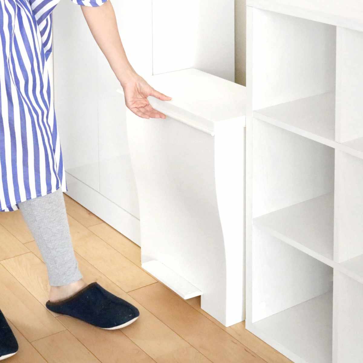 ゴミ箱 kcud 39L 横型 ワイド ペールカラー （ ごみ箱 クード 45Lゴミ袋対応可 45Lリットル袋 ダストボックス キッチン スリム ふた付き 分別 ） | ブランド登録なし | 18