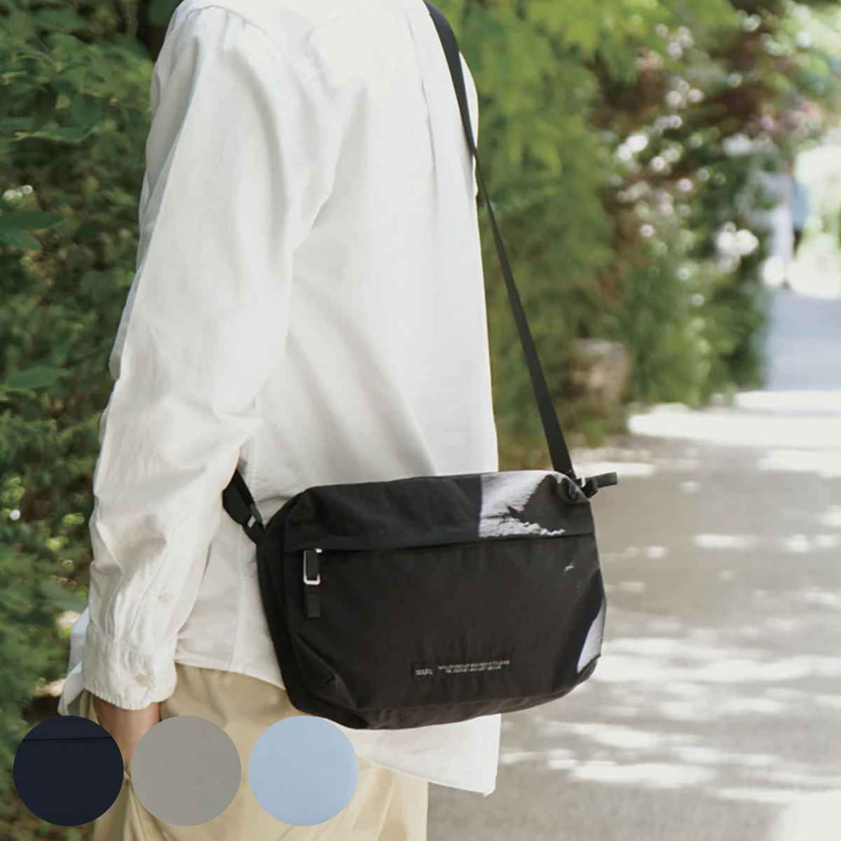 ショルダーバック 軽量 ライトリーショルダー ポケット付き ナイロン ソレイユ （ 斜めがけ バッグ 鞄 かばん カバン バック メンズ レディース 大人 ）