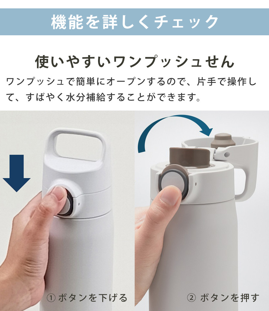 タイガー魔法瓶 タイガー 水筒 500ml 真空断熱ボトル ワンプッシュマグ