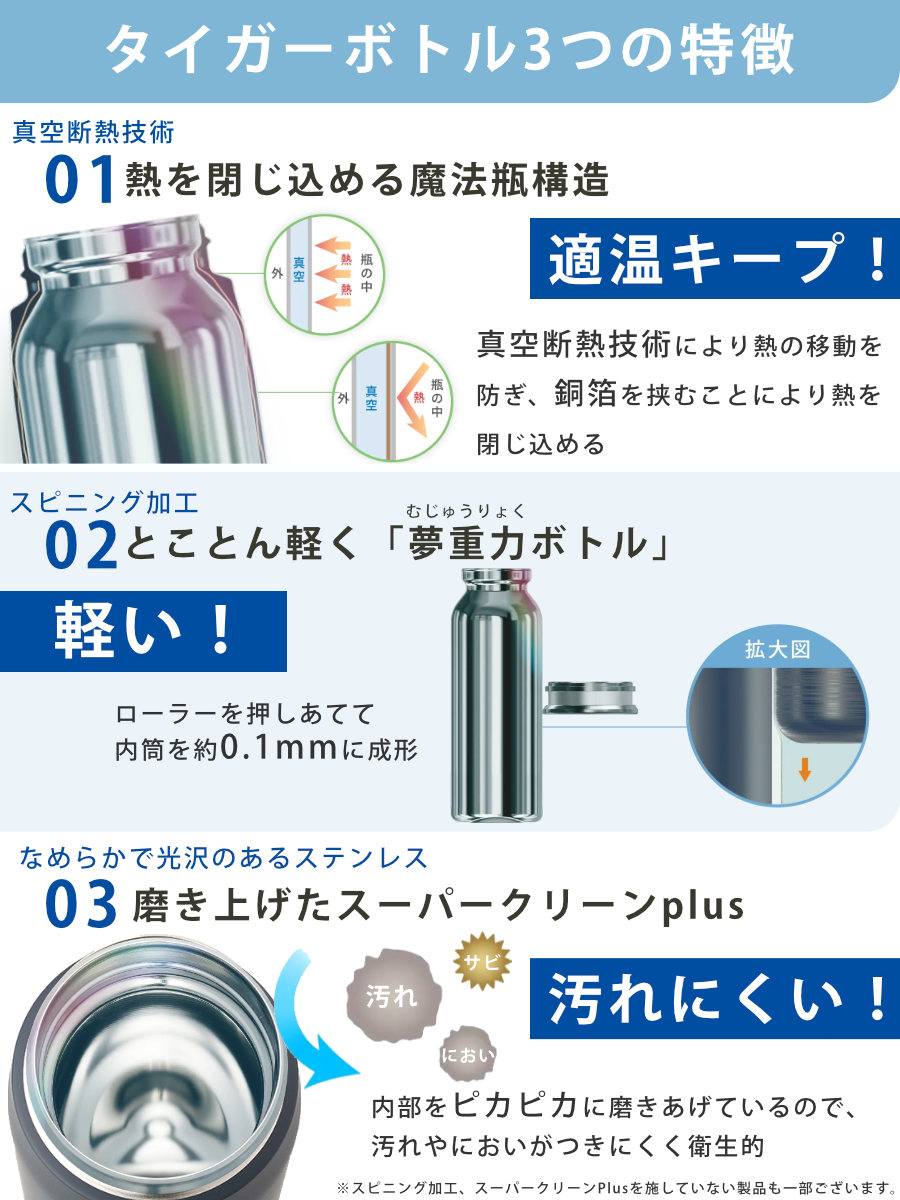 タイガー魔法瓶 タイガー 水筒 800ml 真空断熱ボトル ワンプッシュマグ
