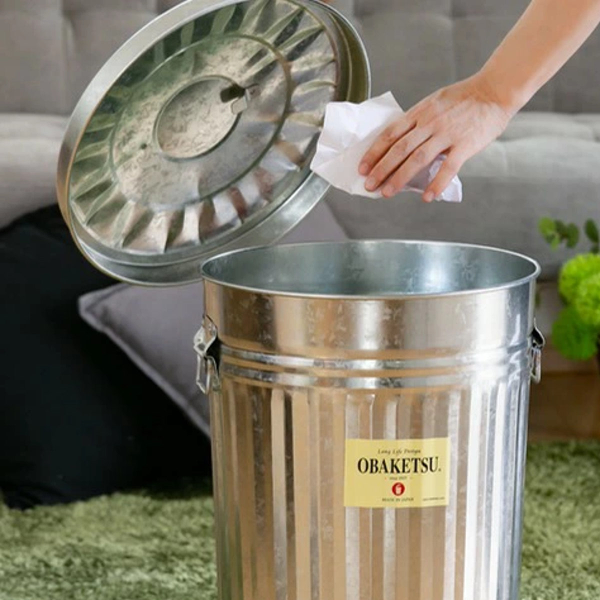 ゴミ箱 42L キャスター付き オバケツ OBAKETSU 屋外兼用 シルバー
