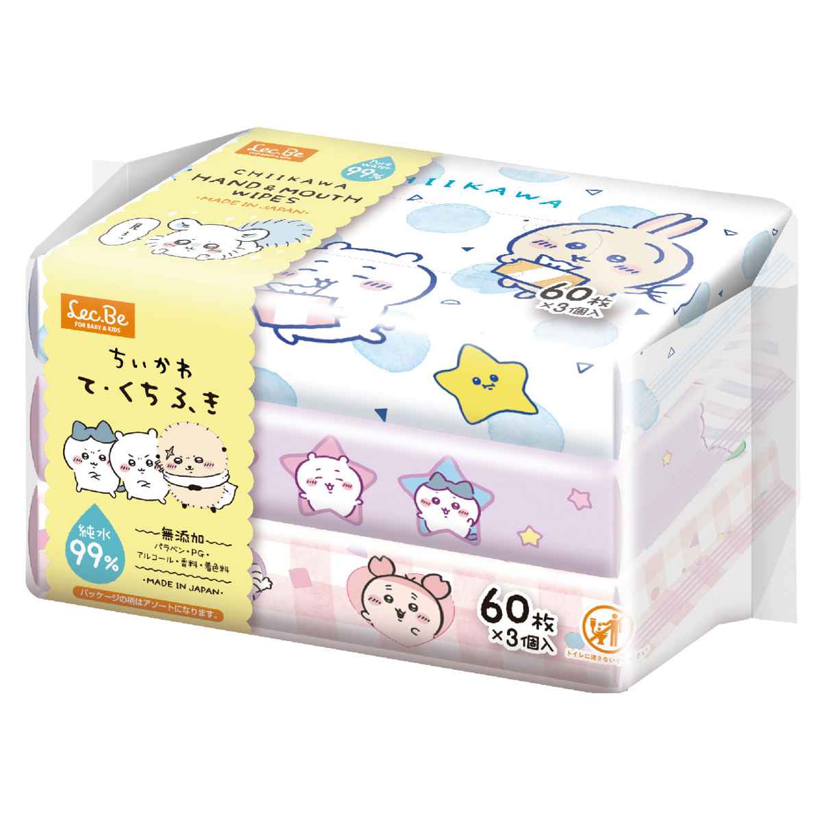 手口ふき ちいかわ 60枚入り 3個入り 純水...の詳細画像5