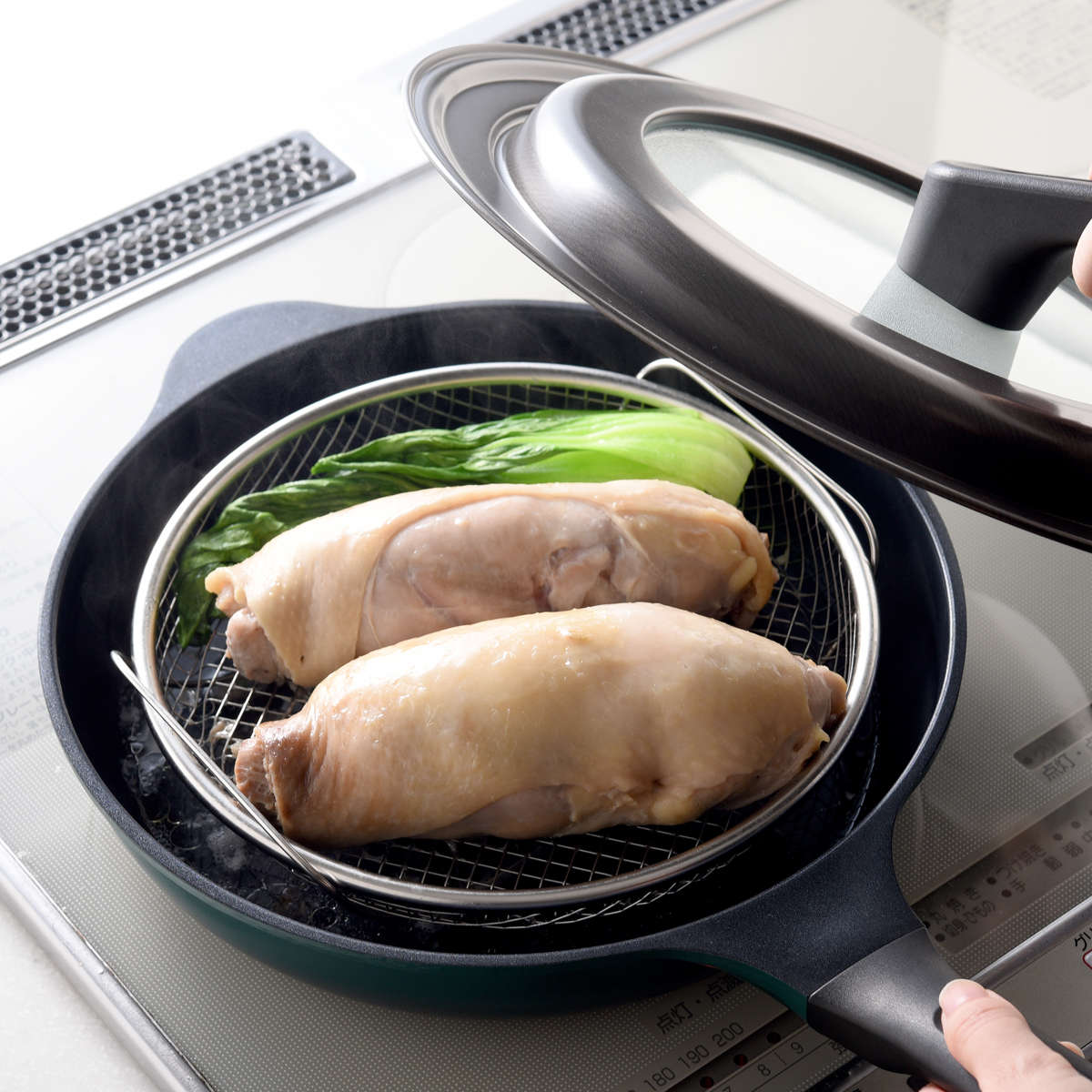 蒸し網用スタンド 19cm用 22cm用 逸品物創 ステンレス製 日本製