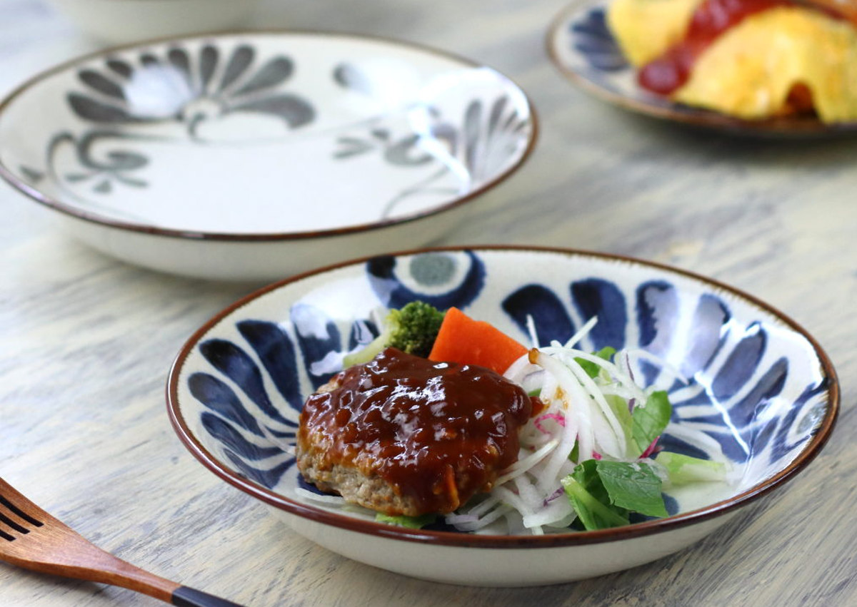 やちむん大皿 沖縄 皿 やちむん やちむん 陶芸城 魚紋皿 - お食事と日用品