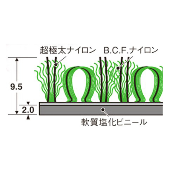（法人限定） 玄関マット 屋内 業務用 120×165cm ハイペアロン オフィス サイズオーダー （ エントランスマット 玄関 マット 屋内用 ）_6