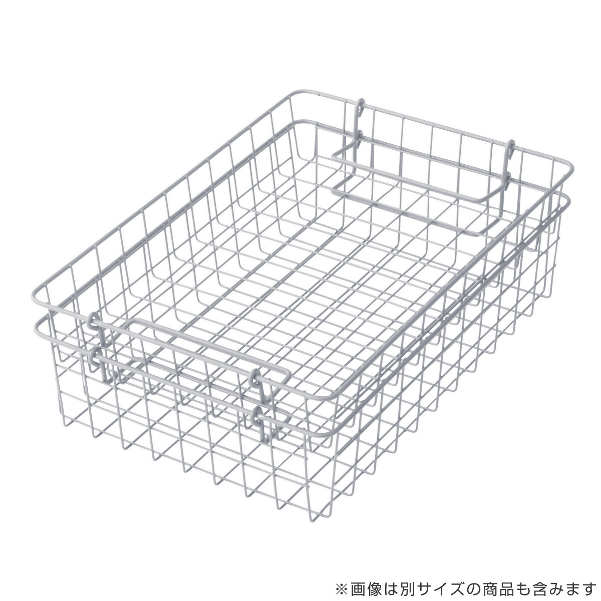 バスケット 幅37×奥行26×高さ9cm スタッキング ワイヤーバスケット M