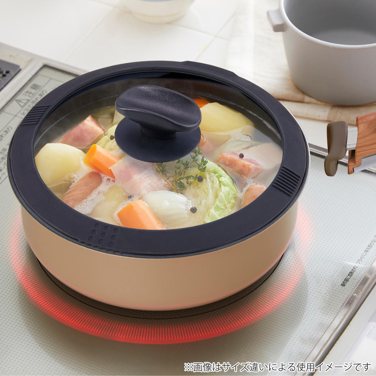 竹原製缶 フライパン 蓋 16cm用 ガラス蓋 とれパン 鍋蓋 （ ふた 鍋