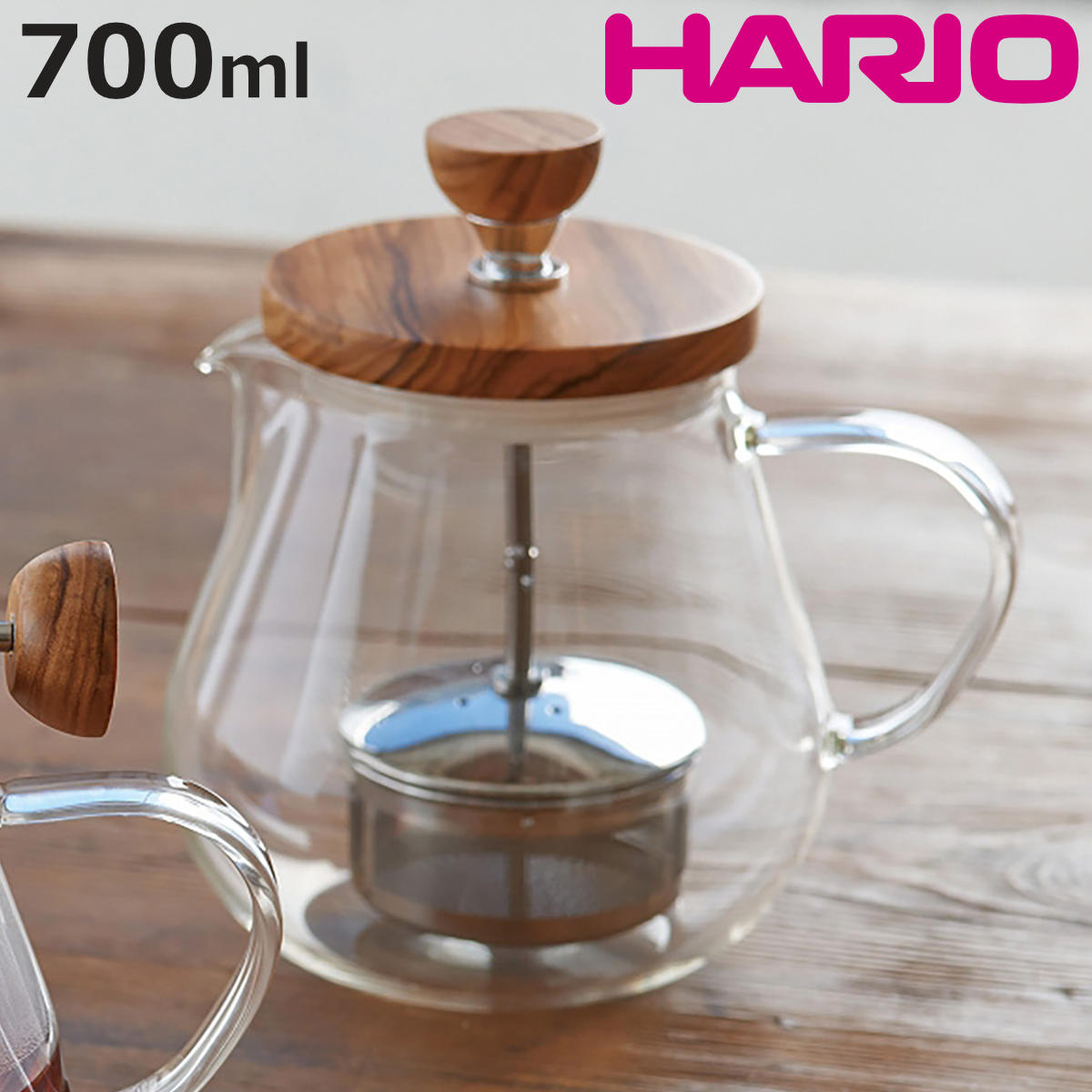 HARIO �e�B�I�[���E�E�b�h700 �i �n���I �e�B�[�|�b�g 700ml �ϔM�K���X �d�q�����W�Ή� �H��@�Ή� �ؐ��W �X�e�����X ������ �j
