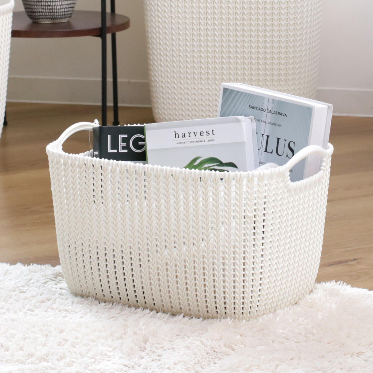 藤栄 ランドリーバスケット 19L Knit CURVER スクエアバスケット