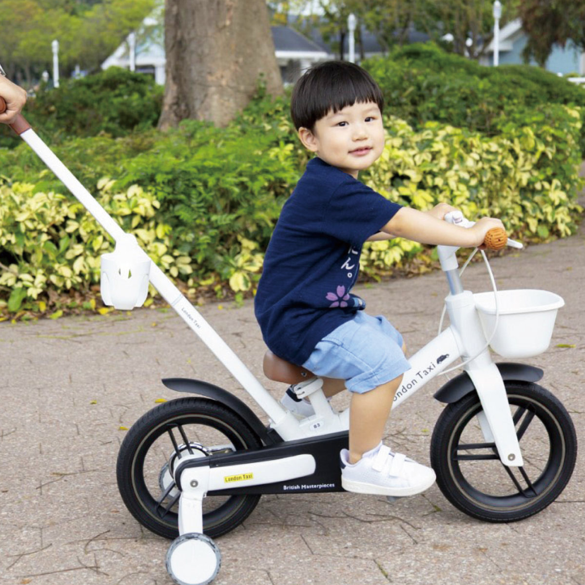自転車 ロンドンタクシー 子供用 （ 乗用玩具 子供用自転車 バイク ペダルなし ペダル付き キックバイク 手押し棒 補助輪 ）
