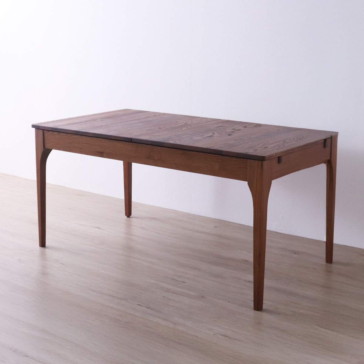 ダイニングテーブル 幅150〜180cm 伸長式 レッドオーク無垢材