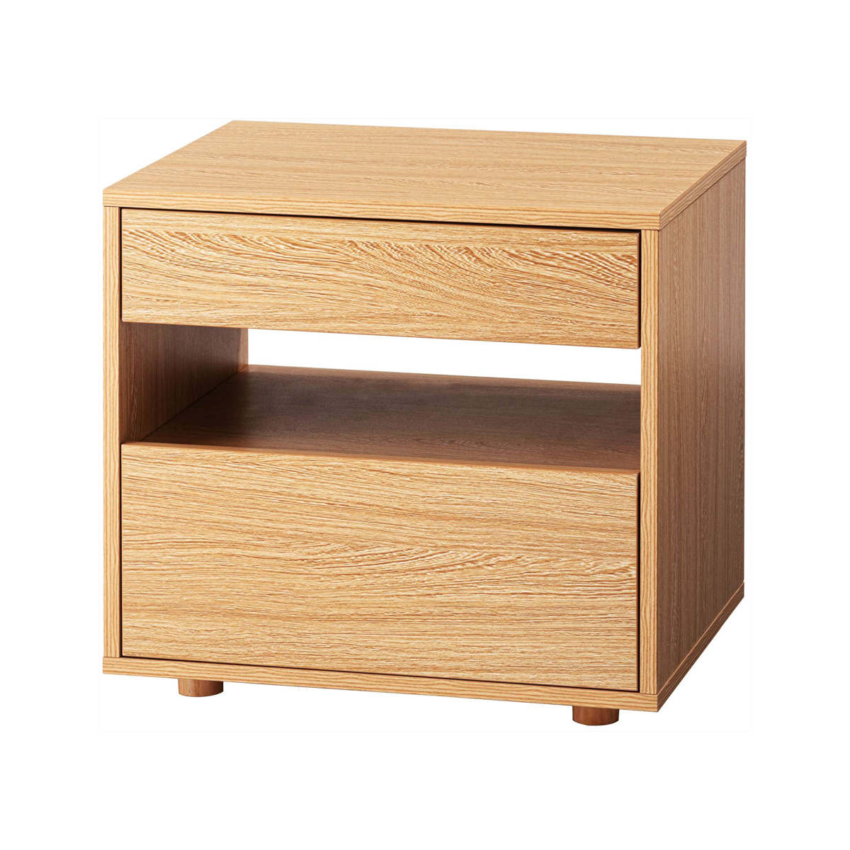 東谷 サイドチェスト 幅50cm 引き出し 2段 木目調 スライドレール