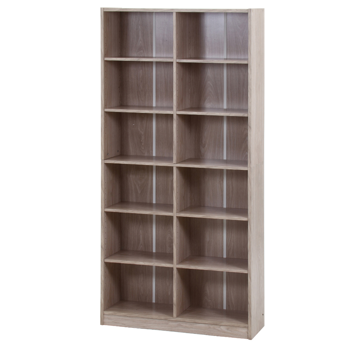 不二貿易（Fuji Boeki） 本棚 幅88.1cm 木目調 可動棚 収納 棚