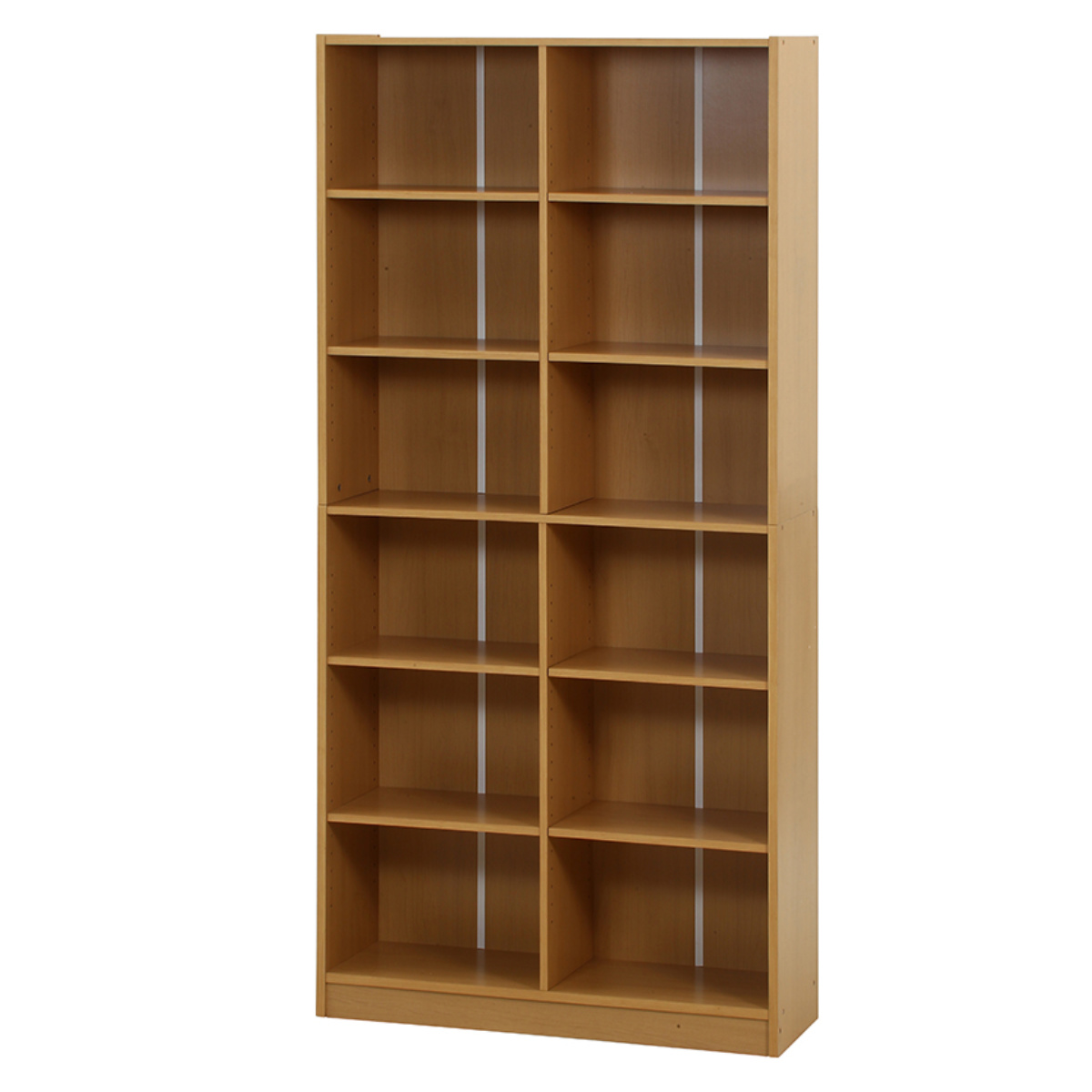 不二貿易（Fuji Boeki） 本棚 幅88.1cm 木目調 可動棚 収納 棚