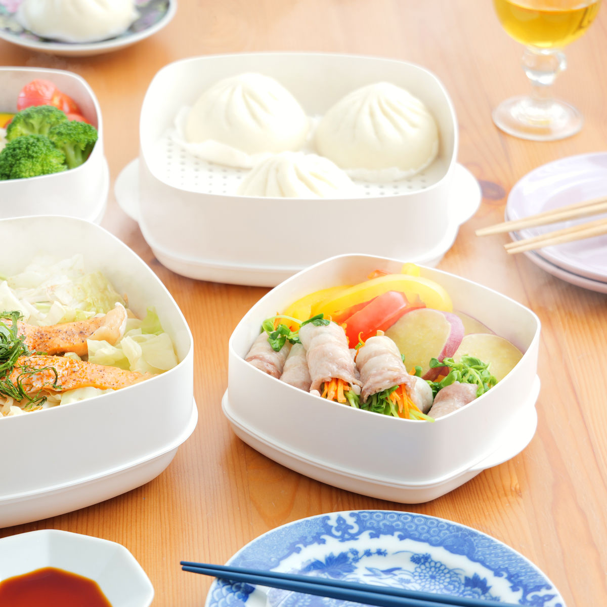 蒸し器 2段 most ふたしなセイロ BIG 電子レンジ調理器 日本製