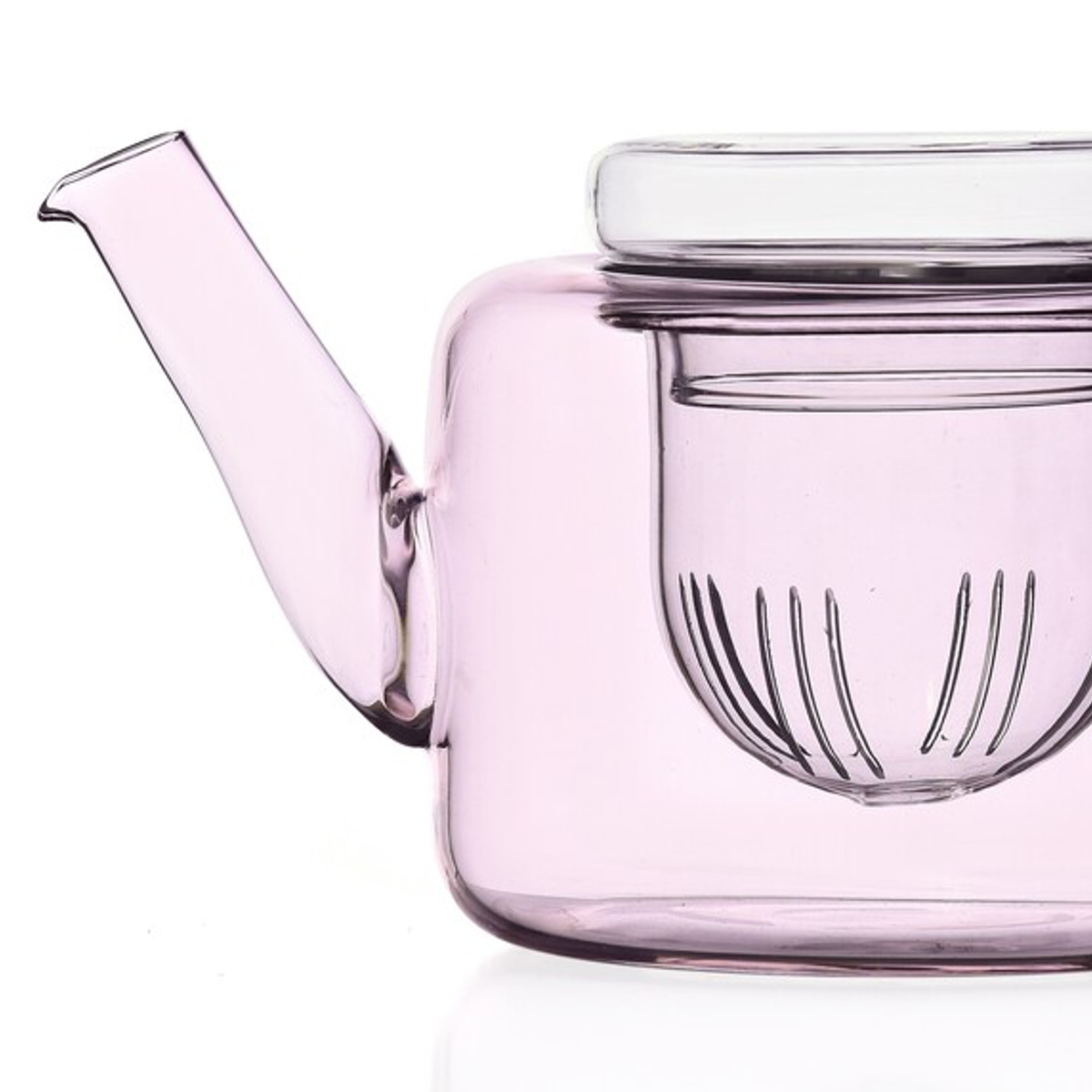 ティーポット イッケンドルフミラノ 9359519R PIUMA 600ml ピンク （ 食洗機対応 ichendorf ガラス イタリア ミラノ 茶こし付き ）_1