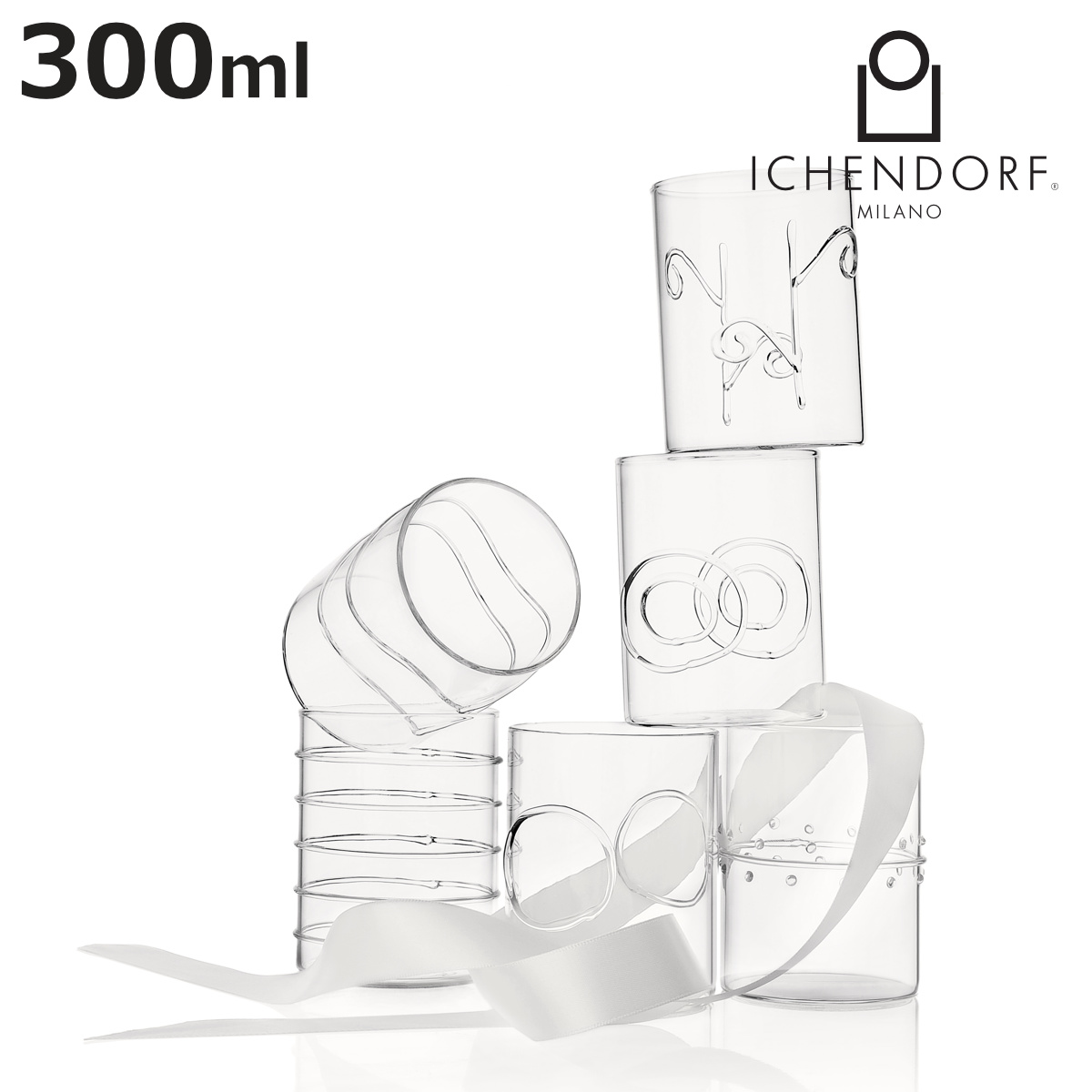 グラス イッケンドルフミラノ DECOCLEAR ウォーターグラス 300ml 6個セット （ 食洗機対応 ichendorf ガラス イタリア ミラノ コップ 食器 ）