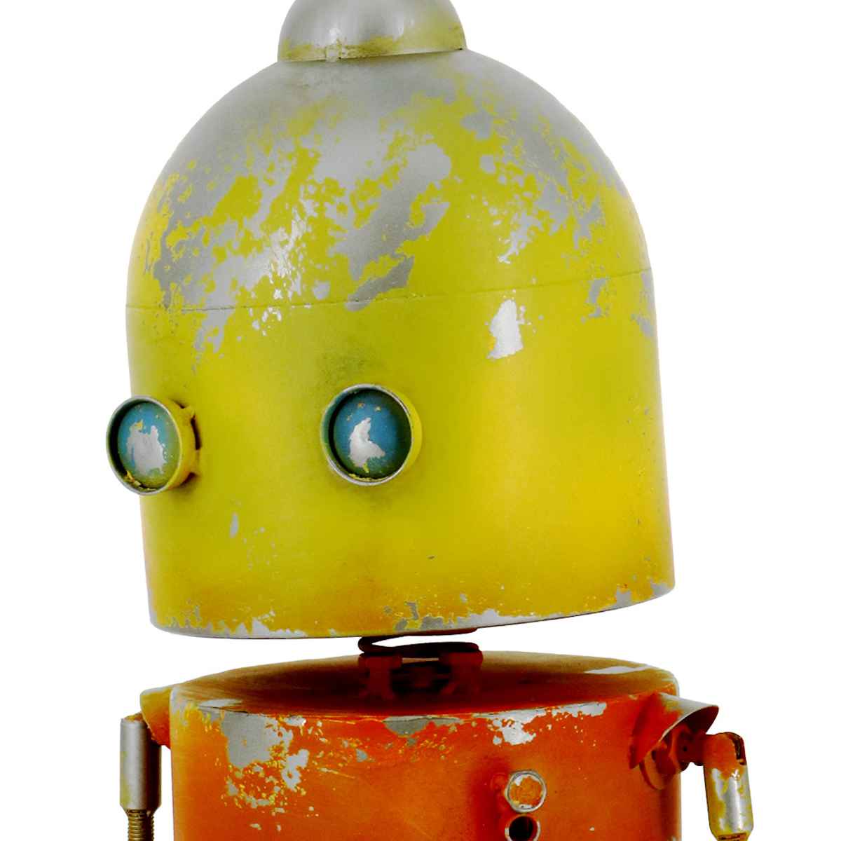 オーナメント ロボット 黄 （ 置物 オブジェ ガーデンオーナメント ）_2