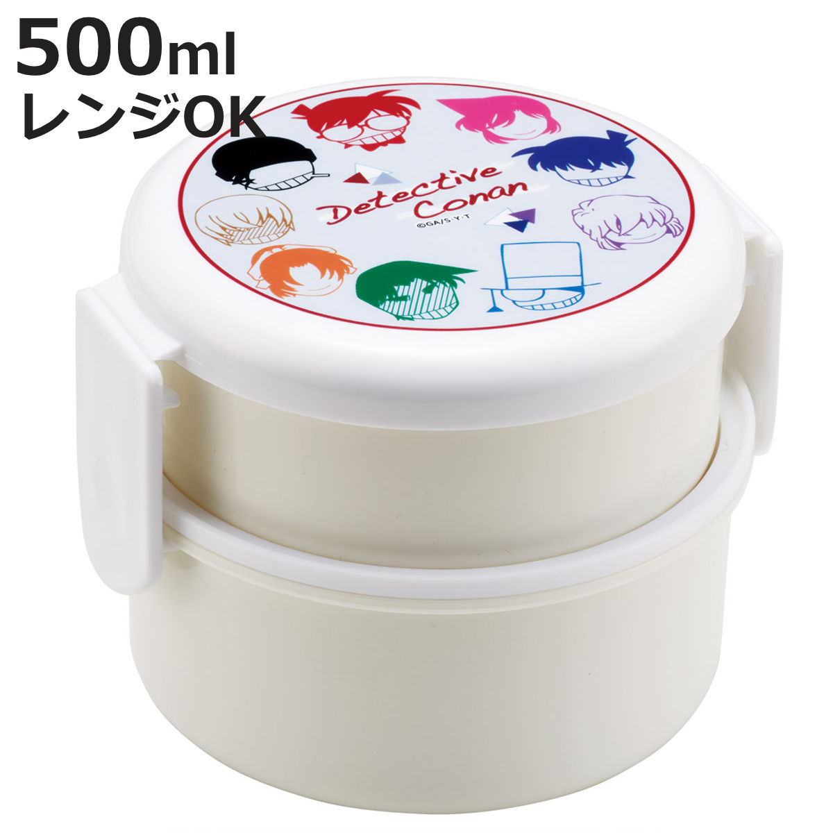 スケーター 弁当箱 2段 500ml 抗菌 丸型 抗菌丸型ランチBOX2段