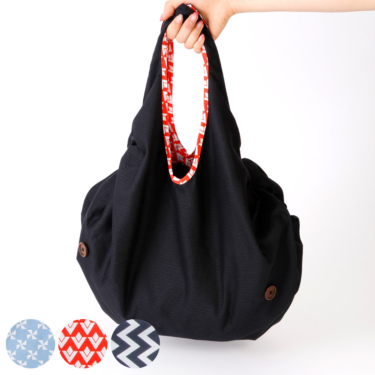 バック かばん 折りたたみ ころもがえ オシャレ （ 90cm 風呂敷 ふろしき エコバッグ 17L バッグ 折り畳み 長さ調節 サブバッグ レジ袋 買い物袋 ）