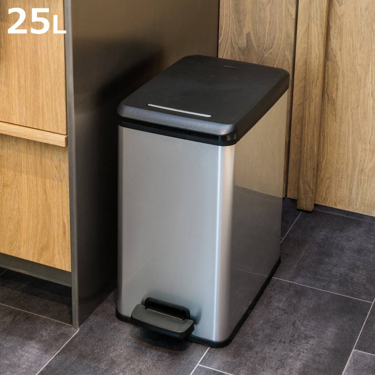 ゴミ箱 25L Deco ペダルビン ペダル式 （ ごみ箱 25リットル デコ
