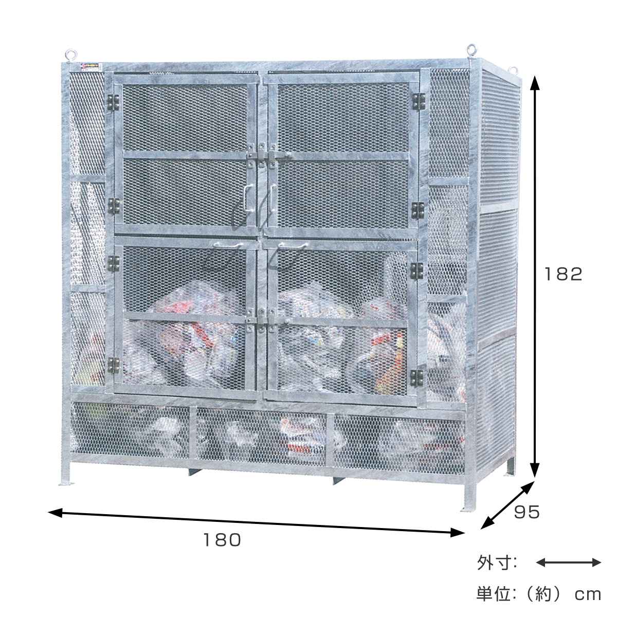 業務用ゴミ箱 2000L ダストBOX 特大型...の詳細画像1
