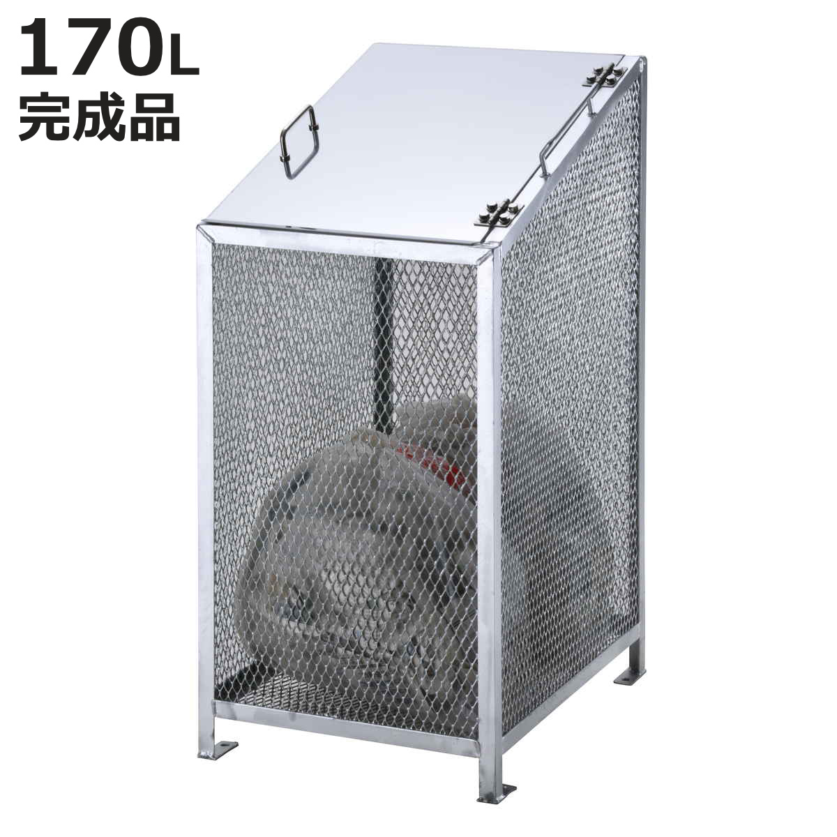 業務用ゴミ箱 170L ダストBOX-S スリム （ 法人限定 幅50cm 屋外用 ゴミ箱 扉 ゴミ 3袋分 収集ボックス 屋外ストッカー 収納庫 ゴミ置き場 ゴミ捨て ）