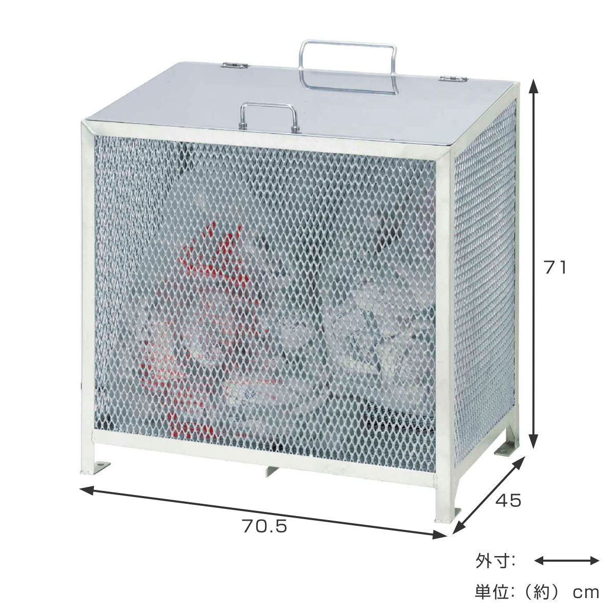 業務用ゴミ箱 160L ダストBOX-S 横型 （ 法人限定 幅80cm 屋外用 ゴミ箱 扉 ゴミ 3袋分 収集ボックス 屋外ストッカー 収納庫 ゴミ置き場 ゴミ捨て ）の画像