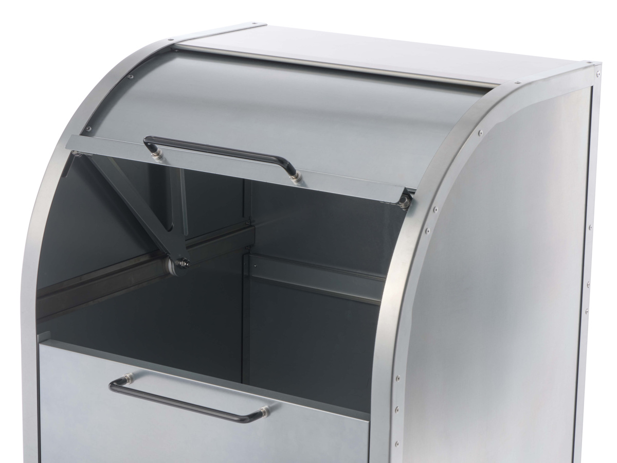 業務用ゴミ箱 230L ダストコ 600 （ 法人限定 屋外用 ゴミ箱 スライド蓋 ゴミ 5袋分 収集ボックス 屋外ストッカー 収納庫 ゴミ置き場 ゴミ捨て ）_8