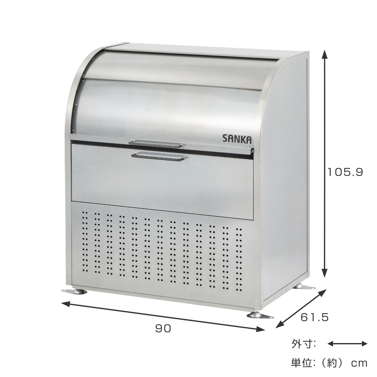 業務用ゴミ箱 360L ダストコ 900 ( ...の詳細画像1