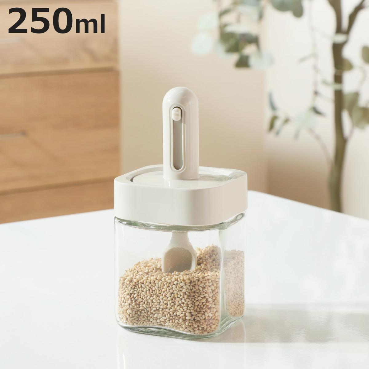 不二貿易（Fuji Boeki） 調味料入れ 調味料ポット 250ml スプーンが