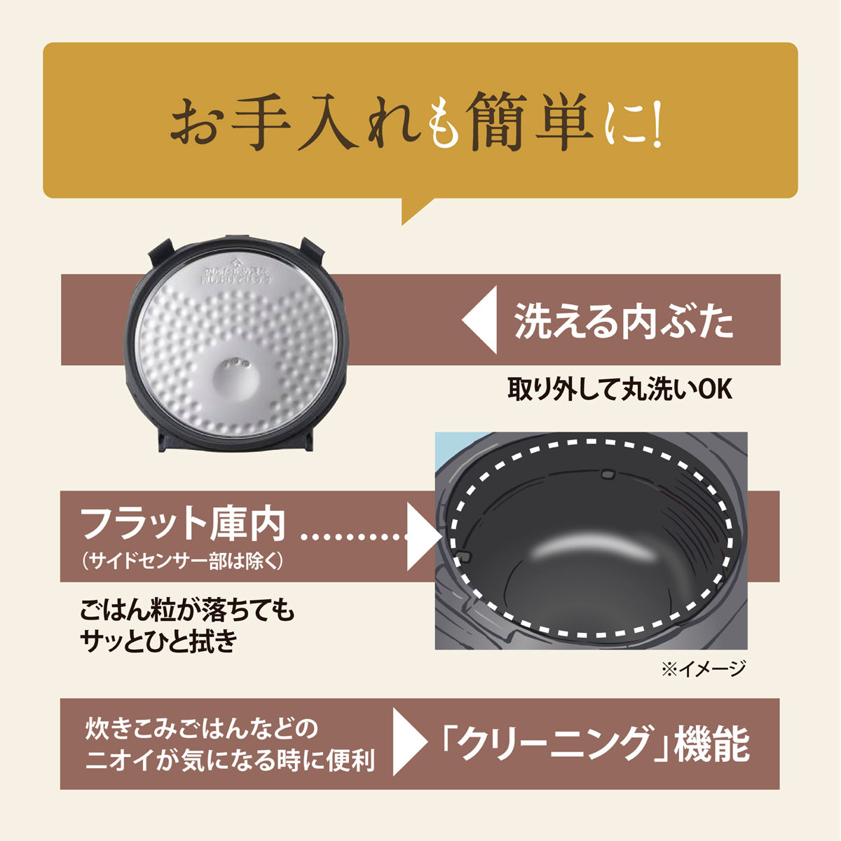 象印 IH炊飯器 1升炊き 極め炊き 黒まる厚...の詳細画像4