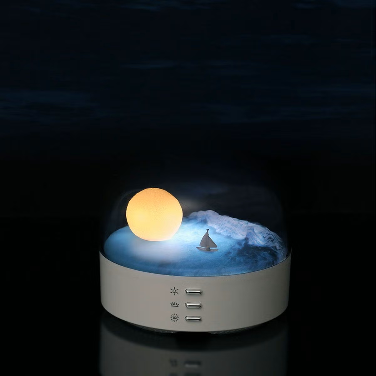 LEADWORKS（レッドワークス） ランプ USB 充電式 LED ジオラマ 月 海