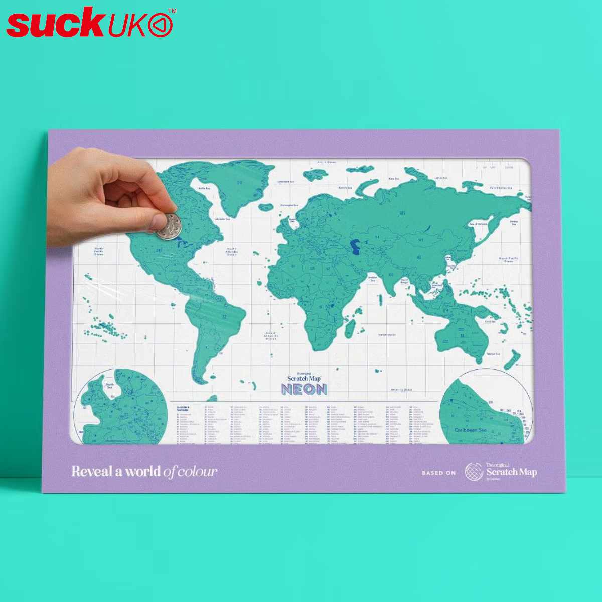 SUCK UK スクラッチマップ インテリア 世界地図 地球 （ サックユーケー 地図 マップ 旅 旅行 記録 世界 削る 行ったことある国 塗りつぶし ）