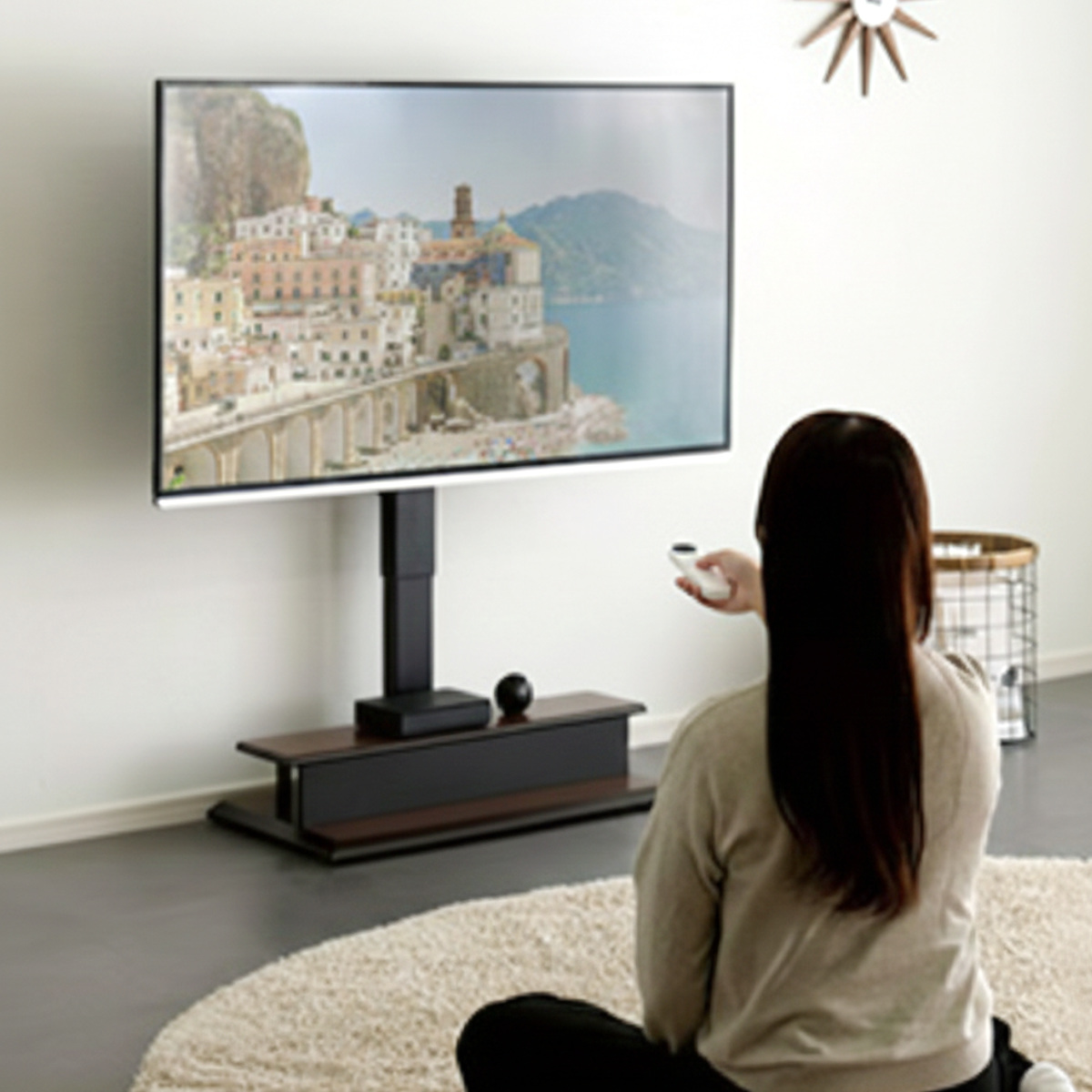 ホームテイスト（HOME taste） テレビスタンド 32〜55型対応 電動昇降