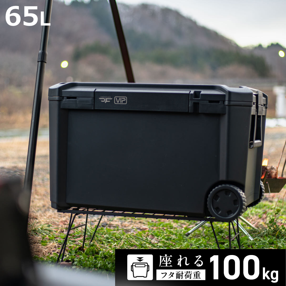 �N�[���[�{�b�N�X 65L COREFLUX VIP ����� �ω׏d100kg �i �ۗ� �N�[���[BOX �ۗ�{�b�N�X �A�E�g�h�A�p�i 65���b�g�� �j