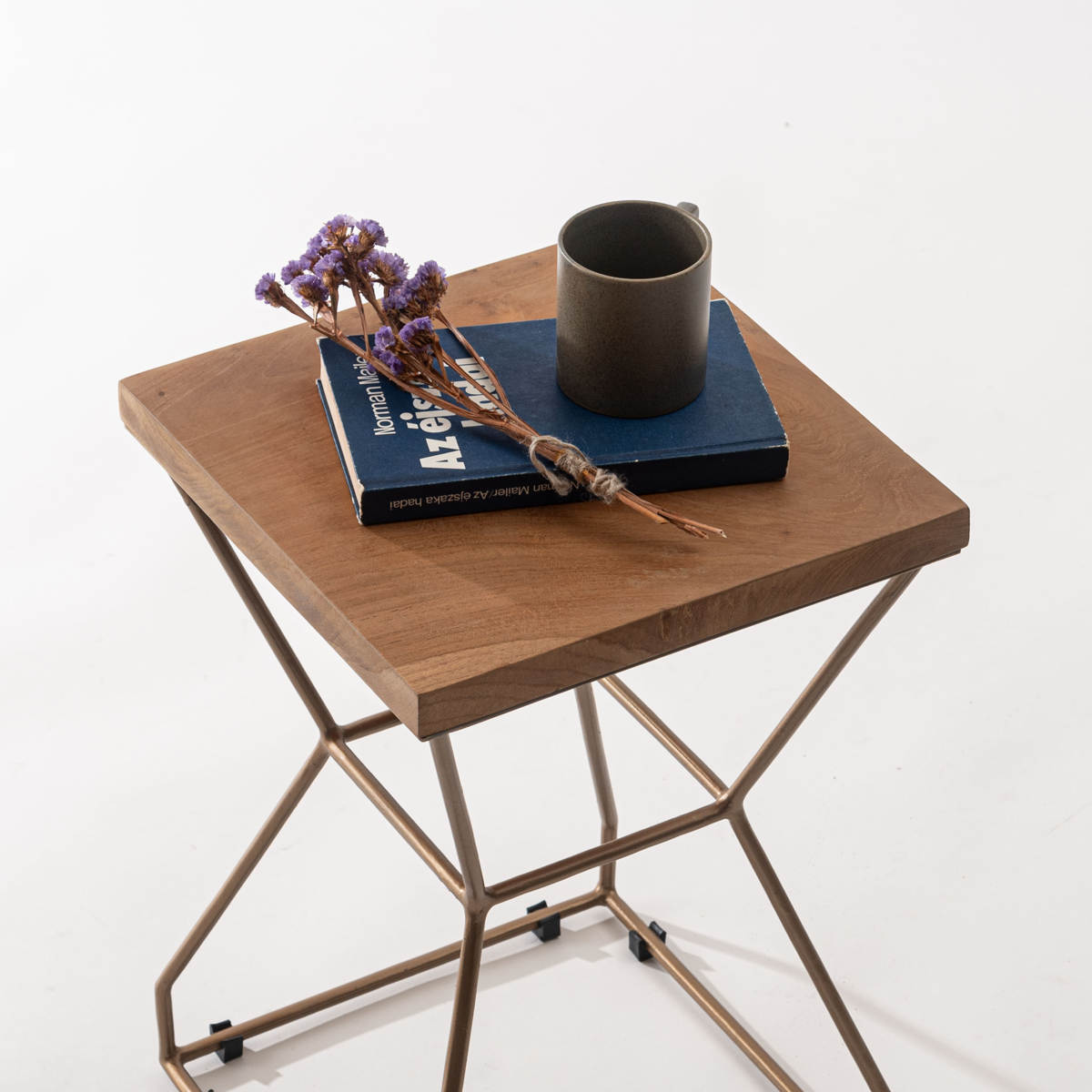 スツール 高さ45cm 木製天板 完成品 （ チェア チェアー 1人掛け イス いす 椅子 腰掛け 木製 天然木 キッチン 背もたれなし 四角 サイドテーブル 軽量 ）_6