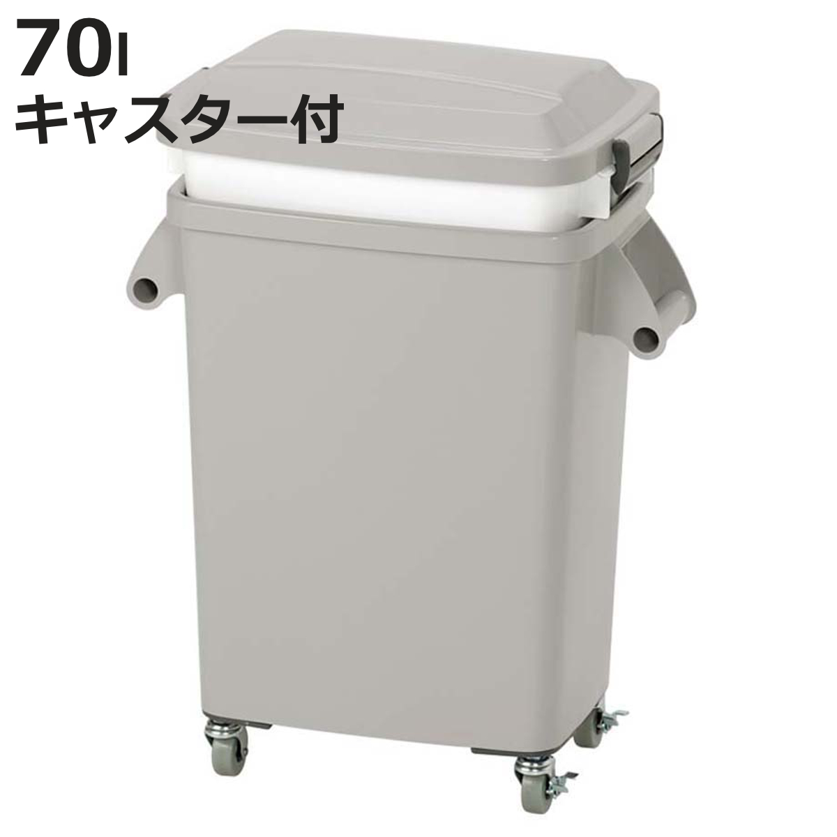 ゴミ箱 70L 水切りペール キャスター付 業務用 （ 法人限定 ごみ箱 ダストボックス 厨房 飲食 大容量 水切り付き カゴ インナーボックス ）