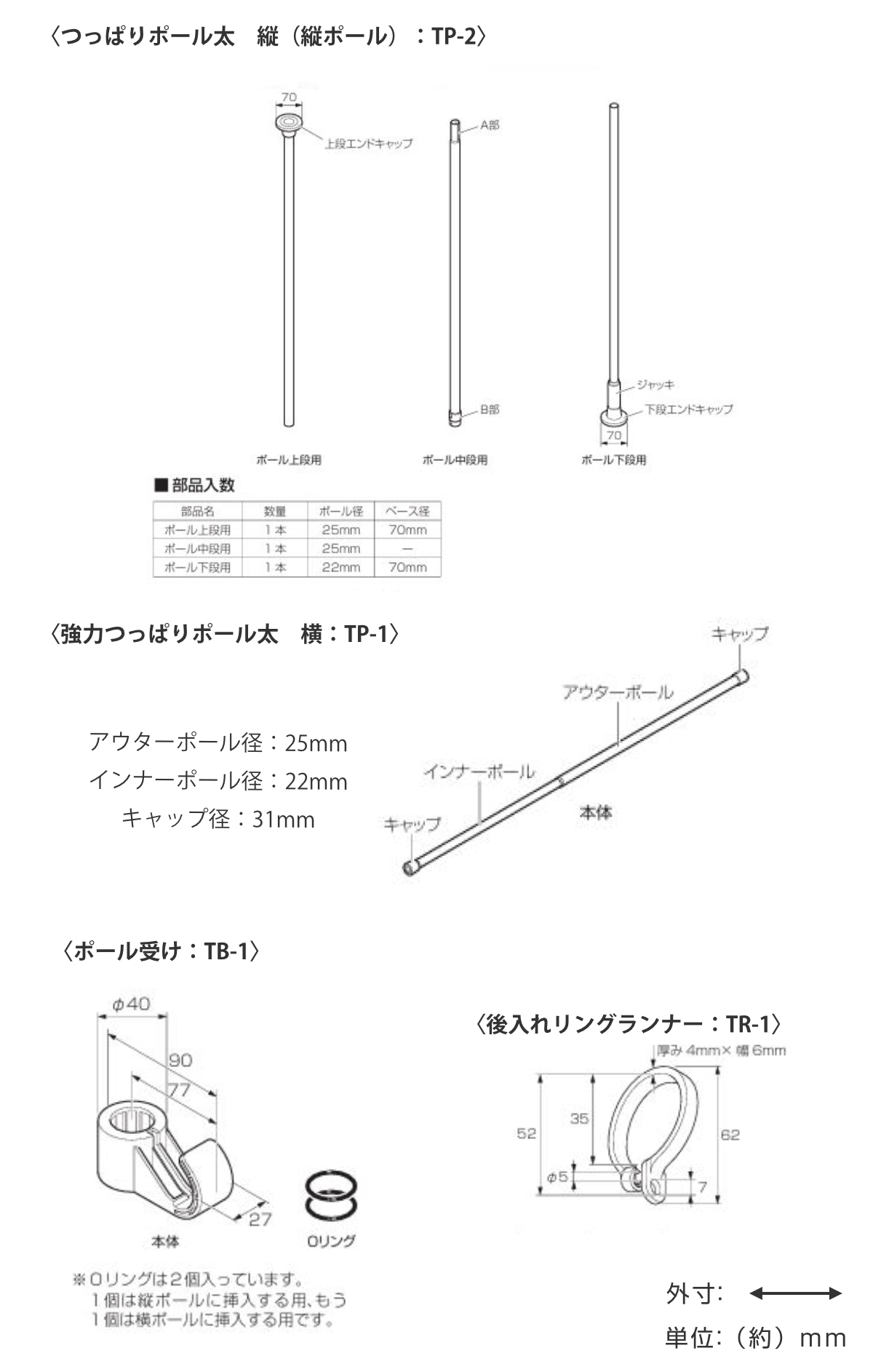 突っ張り カーテンポール 幅72〜120cm ...の詳細画像2