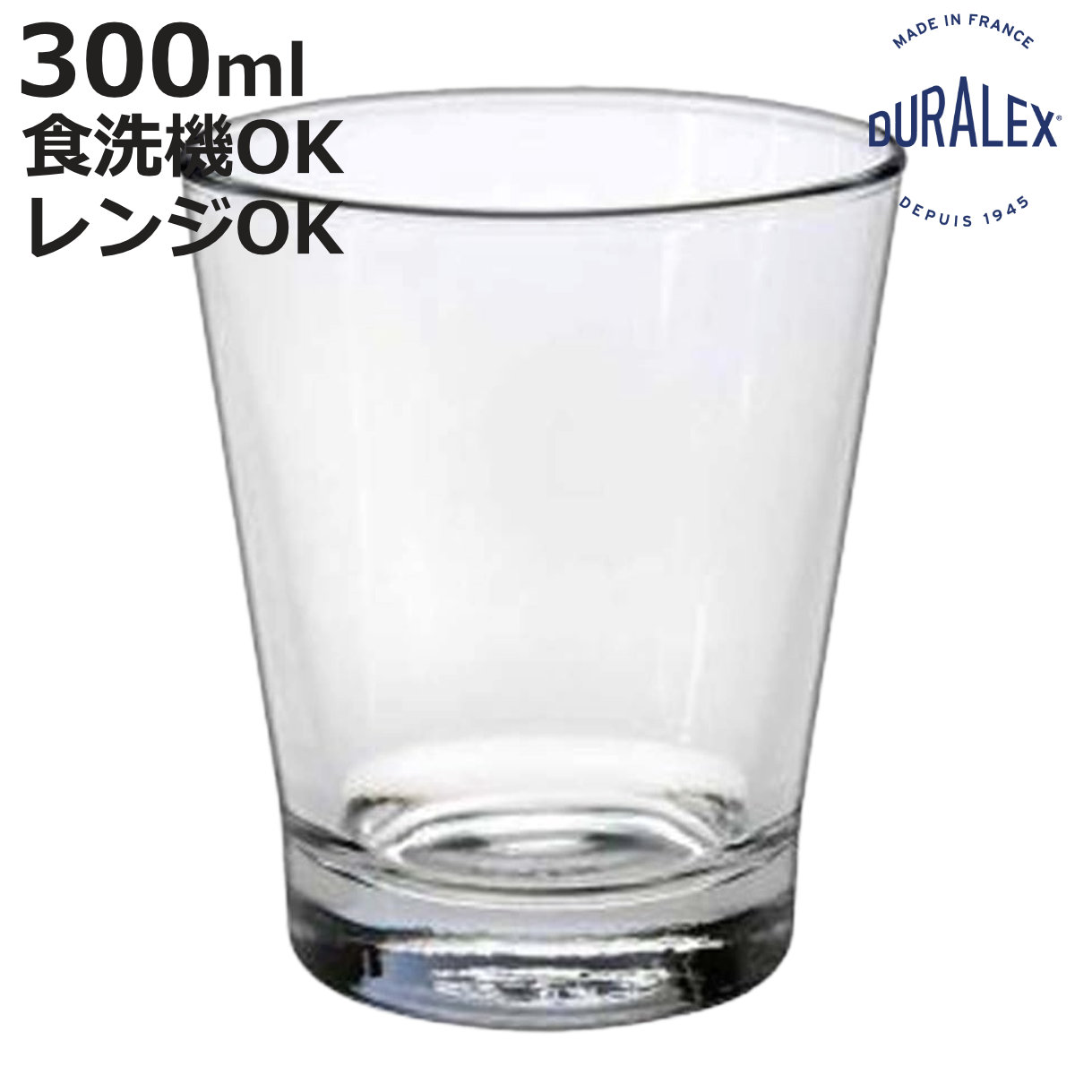 DURALEX �f�������b�N�X �O���X �s���A 300cc �i Pure 300ml �H��@�Ή� �d�q�����W�Ή� �S�ʕ��������K���X �R�b�v �^���u���[ �H�� �j