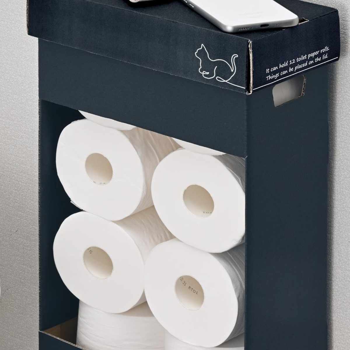 トイレ収納 物が置ける トイレットロール箱 ク...の詳細画像5